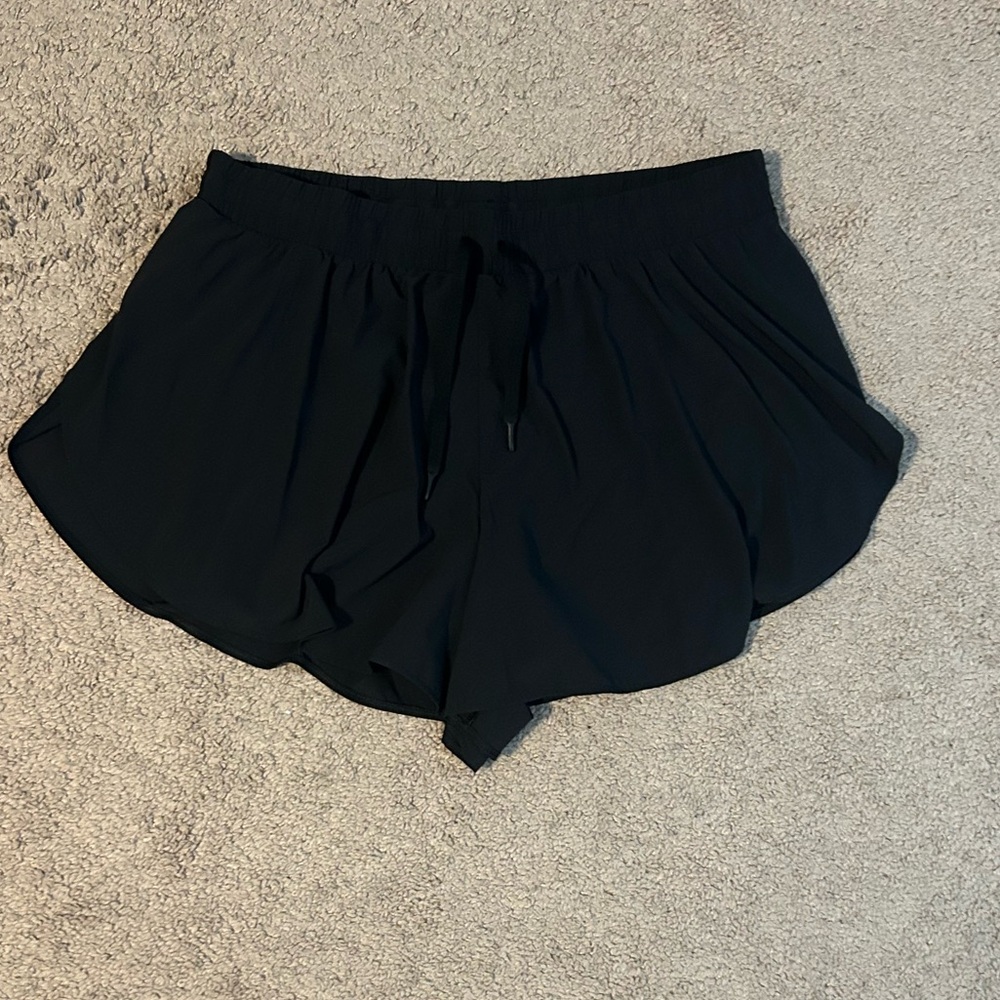 All in Motion Black Athletic Flutter Running Shorts